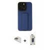 MARSİLYAN™- iPhone 13 Pro Max Kılıf Çekirdek Yansıma - Siyah Bilvis Hayalet Cam Ekran Koruyucu + Pers Alüminyum Kamera Lens - GD
