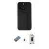 MARSİLYAN™- iPhone 13 Pro Max Kılıf Çekirdek Yansıma - Siyah Bilvis Hayalet Cam Ekran Koruyucu + Kırmızı Metal Kamera Lens Koruma Cam