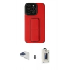 MARSİLYAN™- iPhone 13 Pro Max Kılıf Çekirdek Yansıma - Siyah Bilvis Hayalet Cam Ekran Koruyucu + Pers Alüminyum Kamera Lens - LT