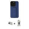 MARSİLYAN™- iPhone 13 Pro Max Kılıf Çekirdek Yansıma - Siyah Bilvis Hayalet Cam Ekran Koruyucu + Rainbow Kamera Lens Koruma Cam - MI