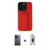 MARSİLYAN™- iPhone 13 Pro Max Kılıf Çekirdek Yansıma - Siyah Bilvis Hayalet Cam Ekran Koruyucu + Neon Fosforlu Kamera Lens - MI