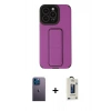 MARSİLYAN™- iPhone 13 Pro Max Kılıf Çekirdek Yansıma - Siyah Bilvis Hayalet Cam Ekran Koruyucu + Neon Fosforlu Kamera Lens - MI