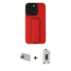 MARSİLYAN™- iPhone 13 Pro Max Kılıf Çekirdek Yansıma - Siyah Bilvis Hayalet Cam Ekran Koruyucu + Rainbow Kamera Lens Koruma Cam - MR