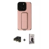 MARSİLYAN™- iPhone 13 Pro Max Kılıf Çekirdek Yansıma - Siyah Bilvis Hayalet Cam Ekran Koruyucu + Raze Metal Kamera Lens - GD