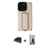 MARSİLYAN™- iPhone 13 Pro Max Kılıf Çekirdek Yansıma - Siyah Bilvis Hayalet Cam Ekran Koruyucu + Raze Metal Kamera Lens - GD