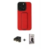 MARSİLYAN™- iPhone 13 Pro Max Kılıf Çekirdek Yansıma - Siyah Bilvis Hayalet Cam Ekran Koruyucu + Raze Metal Kamera Lens - GD