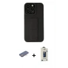 MARSİLYAN™- iPhone 13 Pro Max Kılıf Çekirdek Yansıma - Siyah Bilvis Hayalet Cam Ekran Koruyucu + Renkli Kamera Lens Koruma Cam - MI