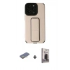 MARSİLYAN™- iPhone 13 Pro Max Kılıf Çekirdek Yansıma - Siyah Bilvis Hayalet Cam Ekran Koruyucu + Renkli Kamera Lens Koruma Cam - SI