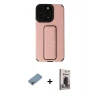 MARSİLYAN™- iPhone 13 Pro Max Kılıf Çekirdek Yansıma - Siyah Bilvis Hayalet Cam Ekran Koruyucu + Shine Kamera Lens Koruma Cam - GI