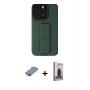 MARSİLYAN™- iPhone 13 Pro Max Kılıf Çekirdek Yansıma - Siyah Bilvis Hayalet Cam Ekran Koruyucu + Shine Kamera Lens Koruma Cam - GI