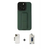 MARSİLYAN™- iPhone 13 Pro Max Kılıf Çekirdek Yansıma - Siyah Bilvis Hayalet Cam Ekran Koruyucu + Shine Kamera Lens - GD