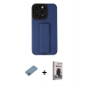 MARSİLYAN™- iPhone 13 Pro Max Kılıf Çekirdek Yansıma - Siyah Bilvis Hayalet Cam Ekran Koruyucu + Shine Kamera Lens Koruma Cam - GI