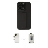 MARSİLYAN™- iPhone 13 Pro Max Kılıf Çekirdek Yansıma - Siyah Bilvis Hayalet Cam Ekran Koruyucu + Shine Kamera Lens - GD