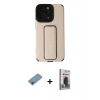 MARSİLYAN™- iPhone 13 Pro Max Kılıf Çekirdek Yansıma - Siyah Bilvis Hayalet Cam Ekran Koruyucu + Shine Kamera Lens Koruma Cam - GI