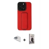 MARSİLYAN™- iPhone 13 Pro Max Kılıf Çekirdek Yansıma - Siyah Bilvis Hayalet Cam Ekran Koruyucu + Pers Alüminyum Kamera Lens - SABE