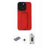 MARSİLYAN™- iPhone 13 Pro Max Kılıf Çekirdek Yansıma - Siyah Bilvis Hayalet Cam Ekran Koruyucu + Renkli Kamera Lens Koruma Cam - YL