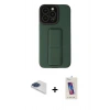 MARSİLYAN™- iPhone 13 Pro Max Kılıf Çekirdek Yansıma - Siyah Joko 5D Cam + Pers Alüminyum Kamera Lens - LT