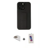 MARSİLYAN™- iPhone 13 Pro Max Kılıf Çekirdek Yansıma - Siyah Joko 5D Cam + Pers Alüminyum Kamera Lens - GD