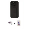 MARSİLYAN™- iPhone 13 Pro Max Kılıf Çekirdek Yansıma - Siyah Joko 5D Cam + Pers Alüminyum Kamera Lens - GI
