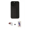 MARSİLYAN™- iPhone 13 Pro Max Kılıf Çekirdek Yansıma - Siyah Joko 5D Cam + Pers Alüminyum Kamera Lens - KI