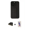 MARSİLYAN™- iPhone 13 Pro Max Kılıf Çekirdek Yansıma - Siyah Joko 5D Cam + Raze Metal Kamera Lens - GD