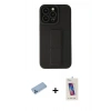 MARSİLYAN™- iPhone 13 Pro Max Kılıf Çekirdek Yansıma - Siyah Joko 5D Cam + Shine Kamera Lens Koruma Cam - MI
