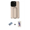 MARSİLYAN™- iPhone 13 Pro Max Kılıf Çekirdek Yansıma - Siyah Joko 5D Cam + Shine Kamera Lens Koruma Cam - PE
