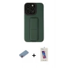 MARSİLYAN™- iPhone 13 Pro Max Kılıf Çekirdek Yansıma - Siyah Joko 5D Cam + Shine Kamera Lens Koruma Cam - PE