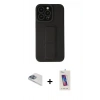 MARSİLYAN™- iPhone 13 Pro Max Kılıf Çekirdek Yansıma - Siyah Joko 5D Cam + Pers Alüminyum Kamera Lens - SABE
