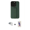 MARSİLYAN™- iPhone 13 Pro Max Kılıf Çekirdek Yansıma - Siyah Joko 5D Cam + Pers Alüminyum Kamera Lens - SABE
