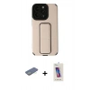 MARSİLYAN™- iPhone 13 Pro Max Kılıf Çekirdek Yansıma - Siyah Joko 5D Cam + Renkli Kamera Lens Koruma Cam - YL