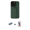 MARSİLYAN™- iPhone 13 Pro Max Kılıf Çekirdek Yansıma - Siyah Joko 5D Cam + Renkli Kamera Lens Koruma Cam - YL