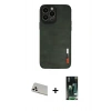 MARSİLYAN™- iPhone 13 Pro Max Kılıf Doruk Asil Koleksiyonu - Şeffaf 360 Full Body Arka Koruyucu + Rainbow Kamera Lens Koruma Cam - BZ