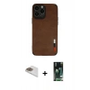 MARSİLYAN™- iPhone 13 Pro Max Kılıf Doruk Asil Koleksiyonu - Şeffaf 360 Full Body Arka Koruyucu + Pers Alüminyum Kamera Lens - GD
