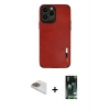 MARSİLYAN™- iPhone 13 Pro Max Kılıf Doruk Asil Koleksiyonu - Şeffaf 360 Full Body Arka Koruyucu + Pers Alüminyum Kamera Lens - GD