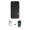 MARSİLYAN™- iPhone 13 Pro Max Kılıf Doruk Asil Koleksiyonu - Şeffaf 360 Full Body Arka Koruyucu + Shine Kamera Lens - GD