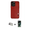 MARSİLYAN™- iPhone 13 Pro Max Kılıf Doruk Asil Koleksiyonu - Şeffaf 360 Full Body Arka Koruyucu + Rainbow Kamera Lens Koruma Cam - MR