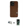 MARSİLYAN™- iPhone 13 Pro Max Kılıf Doruk Asil Koleksiyonu - Şeffaf 360 Full Body Arka Koruyucu + Rainbow Kamera Lens Koruma Cam - MI