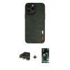 MARSİLYAN™- iPhone 13 Pro Max Kılıf Doruk Asil Koleksiyonu - Şeffaf 360 Full Body Arka Koruyucu + Raze Metal Kamera Lens - GD