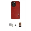 MARSİLYAN™- iPhone 13 Pro Max Kılıf Doruk Asil Koleksiyonu - Şeffaf Maxco Cam Ekran Koruyucu + Mor Rainbow Kamera Lens Koruma Cam
