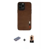 MARSİLYAN™- iPhone 13 Pro Max Kılıf Doruk Asil Koleksiyonu - Şeffaf Maxco Cam Ekran Koruyucu + Renkli Kamera Lens Koruma Cam - PE