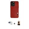 MARSİLYAN™- iPhone 13 Pro Max Kılıf Doruk Asil Koleksiyonu - Şeffaf Maxco Cam Ekran Koruyucu + Pers Alüminyum Kamera Lens - LT