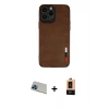 MARSİLYAN™- iPhone 13 Pro Max Kılıf Doruk Asil Koleksiyonu - Şeffaf Maxco Cam Ekran Koruyucu + Rainbow Kamera Lens Koruma Cam - MI