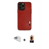 MARSİLYAN™- iPhone 13 Pro Max Kılıf Doruk Asil Koleksiyonu - Şeffaf Maxco Cam Ekran Koruyucu + Sierra Blue Pers Alüminyum Kamera Lens