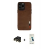 MARSİLYAN™- iPhone 13 Pro Max Kılıf Doruk Asil Koleksiyonu - Şeffaf Pasifik Cam Ekran Koruyucu + Raze Metal Kamera Lens - GD