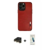 MARSİLYAN™- iPhone 13 Pro Max Kılıf Doruk Asil Koleksiyonu - Şeffaf Pasifik Cam Ekran Koruyucu + Raze Metal Kamera Lens - GD