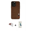 MARSİLYAN™- iPhone 13 Pro Max Kılıf Doruk Asil Koleksiyonu - Şeffaf Pasifik Cam Ekran Koruyucu + Pers Alüminyum Kamera Lens - KI