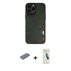 MARSİLYAN™- iPhone 13 Pro Max Kılıf Doruk Asil Koleksiyonu - Şeffaf Pasifik Cam Ekran Koruyucu + Renkli Kamera Lens Koruma Cam - MI