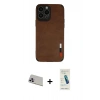 MARSİLYAN™- iPhone 13 Pro Max Kılıf Doruk Asil Koleksiyonu - Şeffaf Pasifik Cam Ekran Koruyucu + Rainbow Kamera Lens Koruma Cam - MR