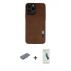 MARSİLYAN™- iPhone 13 Pro Max Kılıf Doruk Asil Koleksiyonu - Şeffaf Pasifik Cam Ekran Koruyucu + Renkli Kamera Lens Koruma Cam - PE